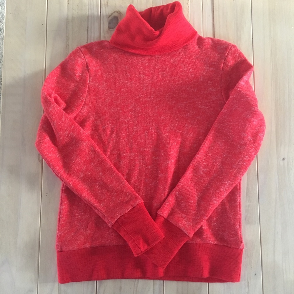 J. Crew Red Turtleneck Sweatshirt